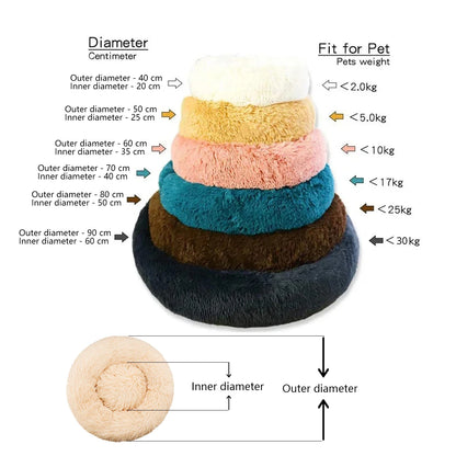 CozyNest Plush Round Pet Bed
