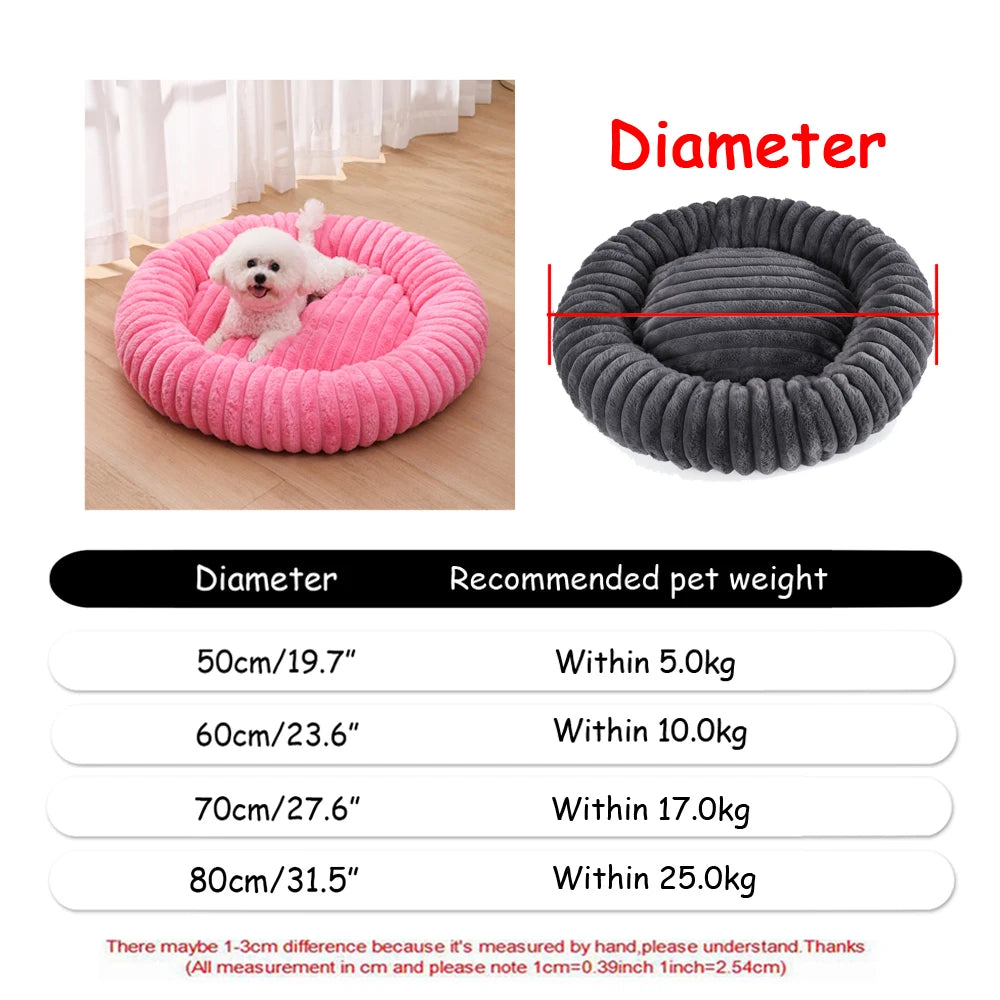 CozyNest Plush Round Pet Bed