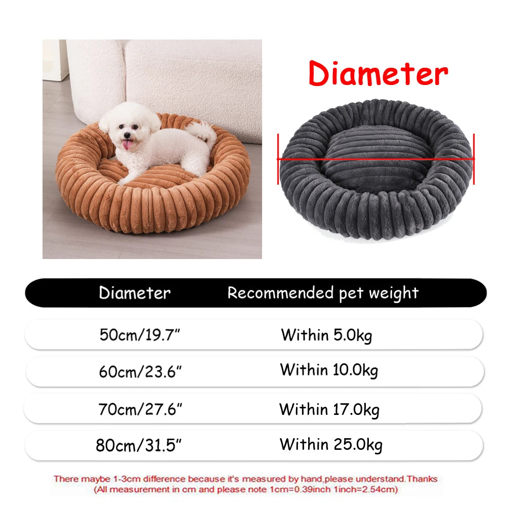 CozyNest Plush Round Pet Bed