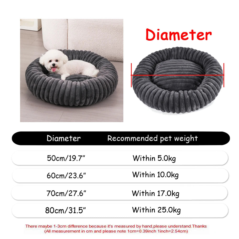 CozyNest Plush Round Pet Bed