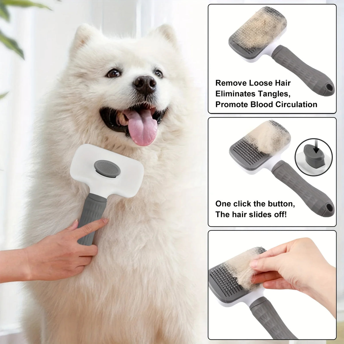 FurAway Self-Cleaning Grooming Brush
